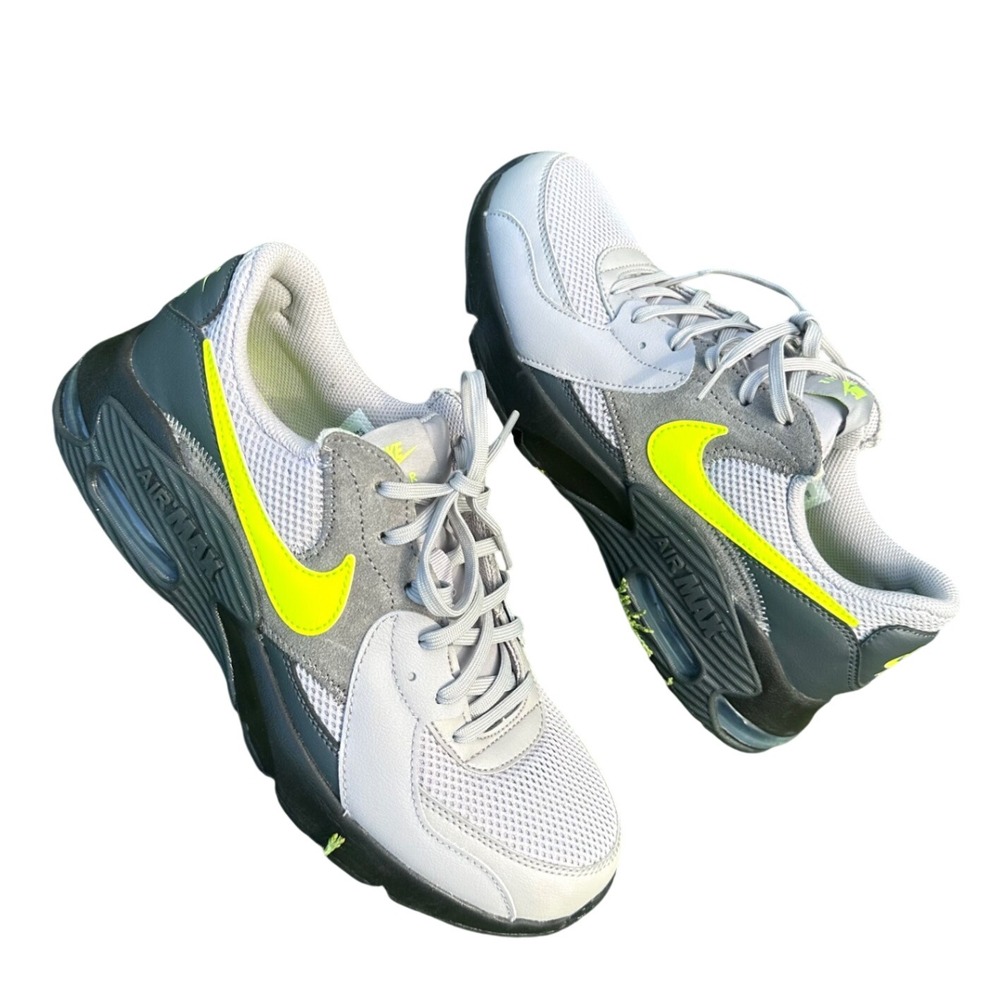 Nike Air Max Excee Men's Athletic Shoes Size 8.5 Grey/Anthracite/Neon Yellow
